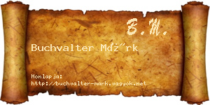 Buchvalter Márk névjegykártya